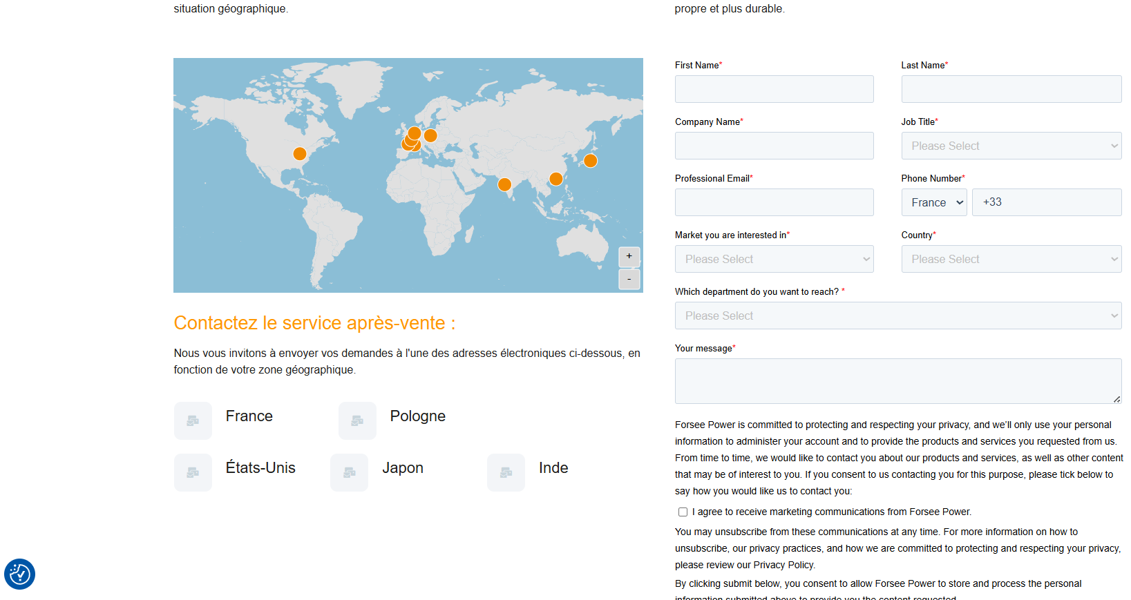 Formulaire de contact